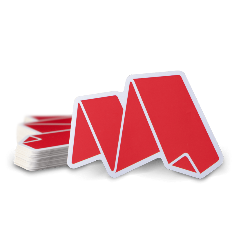 ستيكرات ٥ في ٥ سانتي بشكل حسب الطلب